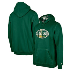 New York Jets New Era 3rd Down Plaid Pullover Hoodie - Green Hoodies