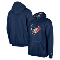 Houston Texans New Era 3rd Down Plaid Pullover Hoodie - Navy Hoodies