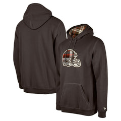 Cleveland Browns New Era 3rd Down Plaid Pullover Hoodie - Brown Hoodies