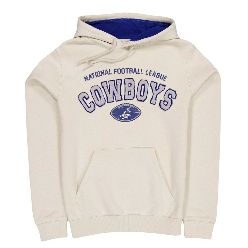 Dallas Cowboys New Era Historic 3rd Down Pullover Hoodie - Cream Hoodies