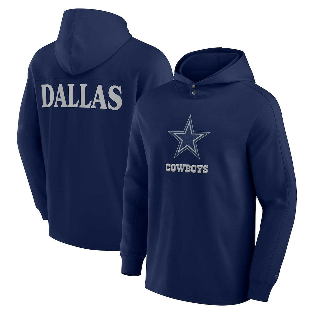 Dallas Cowboys Elements Blaze Tri-Blend Long Sleeve Hoodie T-Shirt - Navy Hoodies