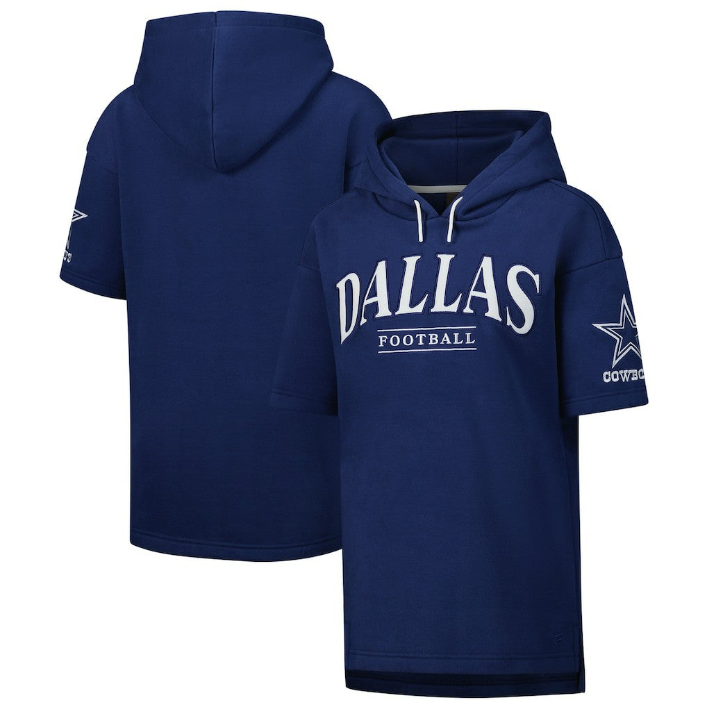 Dallas Cowboys Unisex Elements Ready Short Sleeve Pullover Hoodie - Navy Hoodies