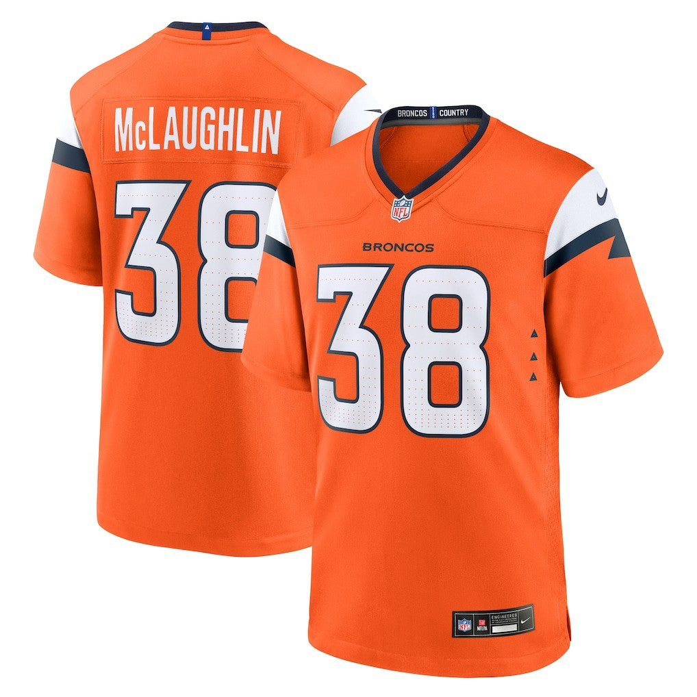 Jaleel McLaughlin Denver Broncos Team Game Jersey - Orange Jerseys