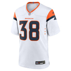 Jaleel McLaughlin Denver Broncos Game Jersey - White Jerseys