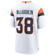 Jaleel McLaughlin Denver Broncos Game Jersey - White Jerseys