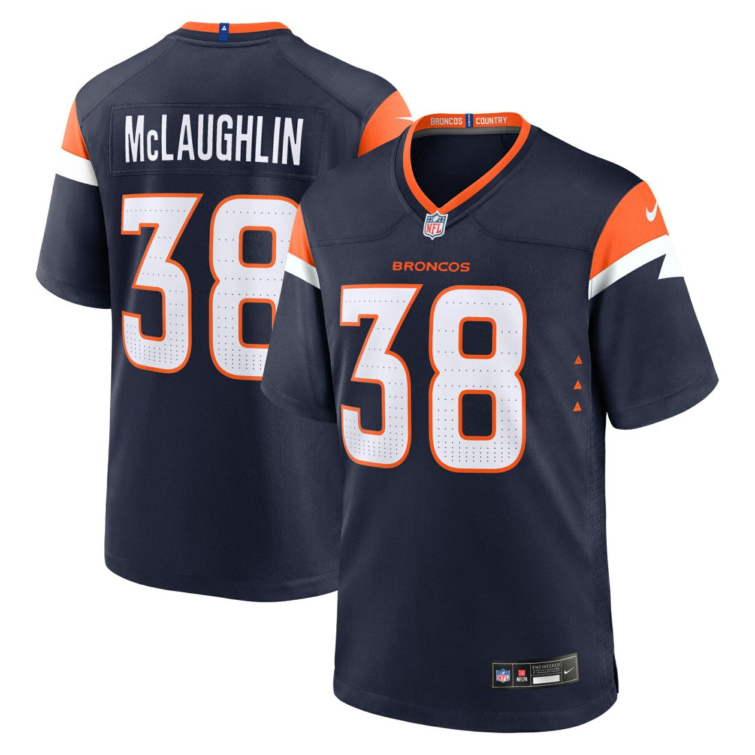 Jaleel McLaughlin Denver Broncos Alternate Game Jersey - Navy Jerseys