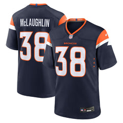 Jaleel McLaughlin Denver Broncos Alternate Game Jersey - Navy Jerseys