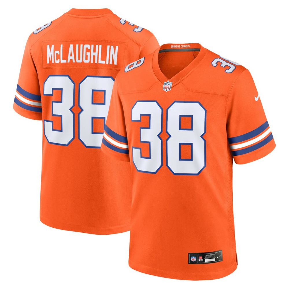 Jaleel McLaughlin Denver Broncos Mile High Collection 1977 Throwback Player Game Jersey - Orange Jerseys