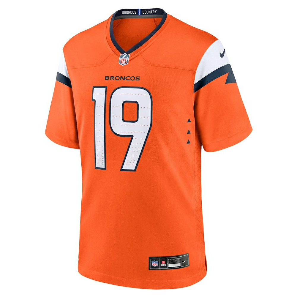Marvin Mims Jr Denver Broncos Team Game Jersey - Orange Jerseys