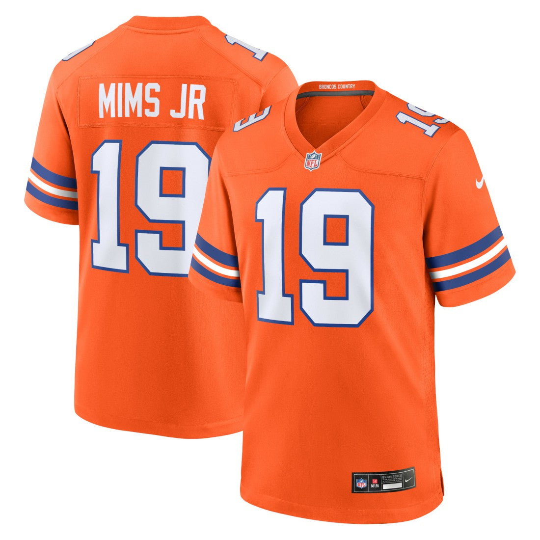 Marvin Mims Jr Denver Broncos Mile High Collection 1977 Throwback Player Game Jersey - Orange Jerseys
