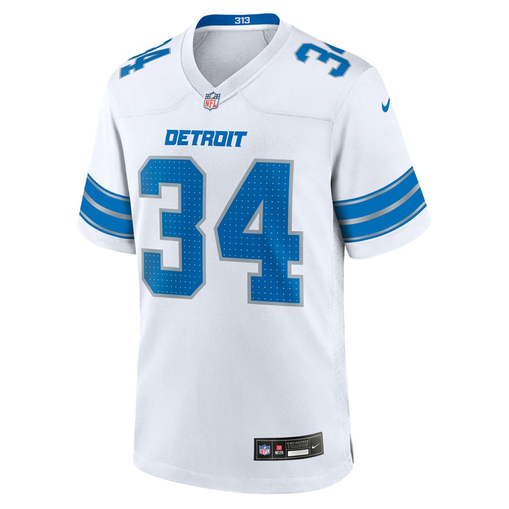 Alex Anzalone Detroit Lions White Game Jersey - White Jerseys