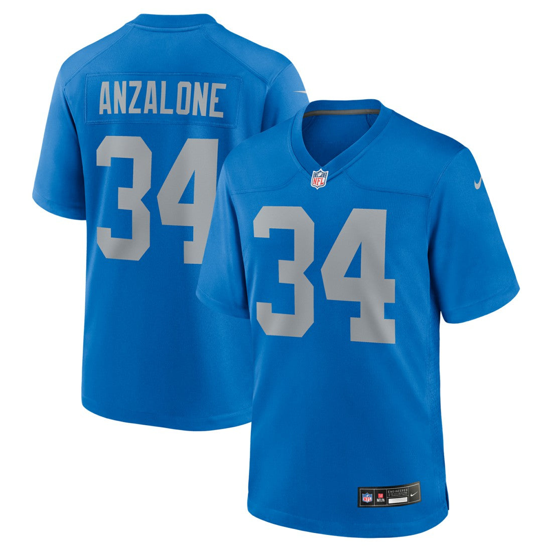 Alex Anzalone Detroit Lions Alternate Game Jersey - Blue Jerseys