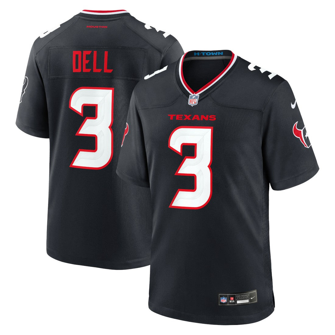 Tank Dell Houston Texans Game Jersey - Navy Jerseys