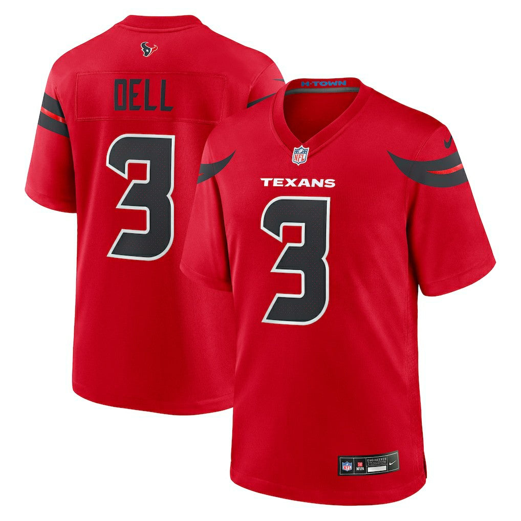 Tank Dell Houston Texans Alternate Game Jersey - Red Jerseys