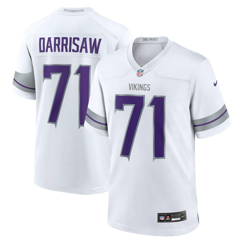 Christian Darrisaw Minnesota Vikings Alternate Game Jersey - White Jerseys