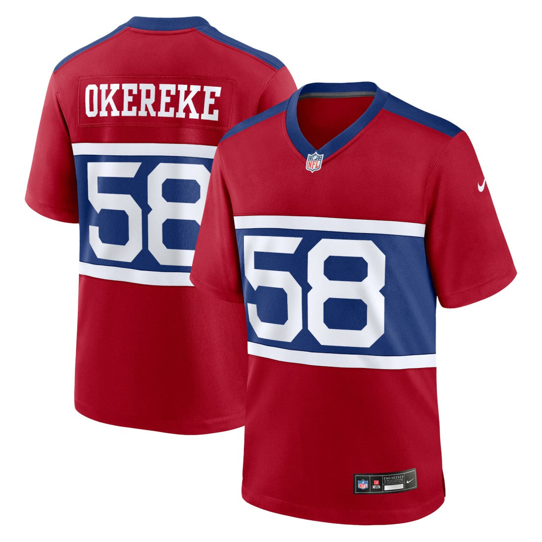 Bobby Okereke New York Giants Alternate Player Game Jersey - Century Red Jerseys