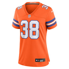 Jaleel McLaughlin Denver Broncos Women's Mile High Collection 1977 Throwback Player Game Jersey - Orange Jerseys