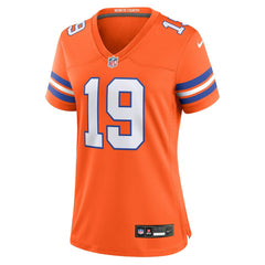Marvin Mims Jr Denver Broncos Women's Mile High Collection 1977 Throwback Player Game Jersey - Orange Jerseys