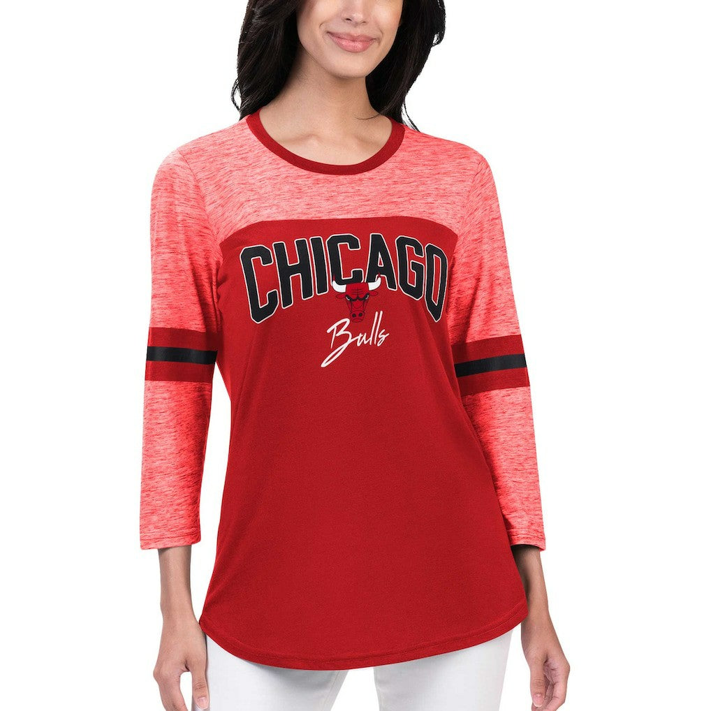 Chicago Bulls G-III 4Her by Carl Banks Women's Play the Game 3/4-Sleeve T-Shirt Red