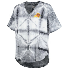 Phoenix Suns G-III 4Her by Carl Banks Women's Tournament Raglan Oversized Tie-Dye V-Neck T-Shirt Black