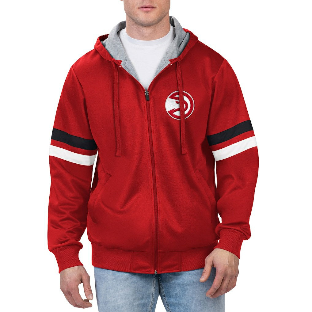 Atlanta Hawks G-III Sports by Carl Banks Contender Full-Zip Hoodie Jacket Red
