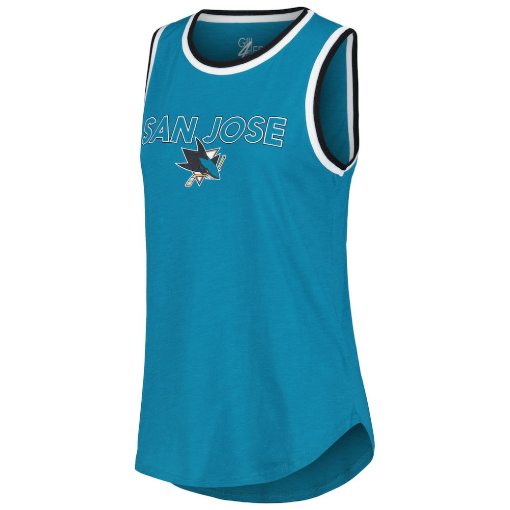 San Jose Sharks G-III 4Her by Carl Banks Women's Strategy Tank Top - Teal | US 201038257