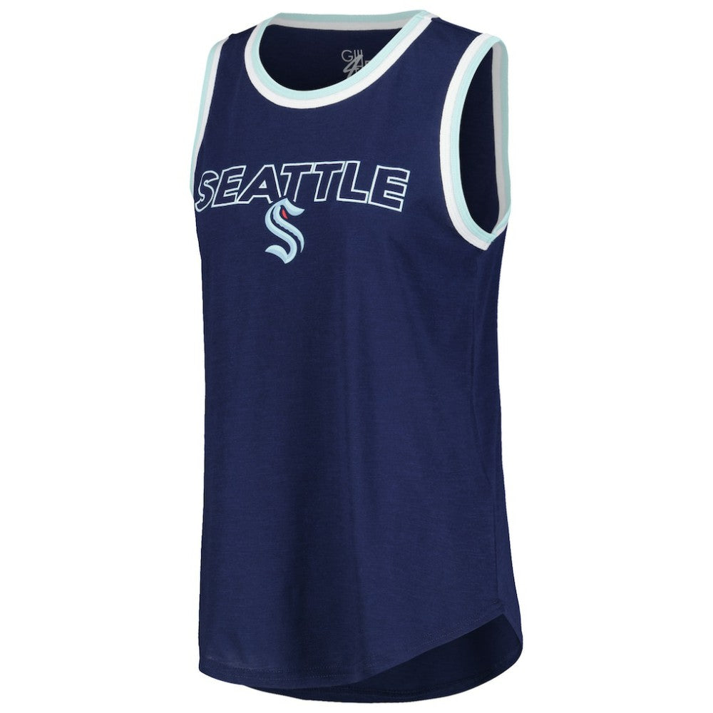 Seattle Kraken G-III 4Her by Carl Banks Women's Strategy Tank Top - Deep Sea Blue | US 201038259