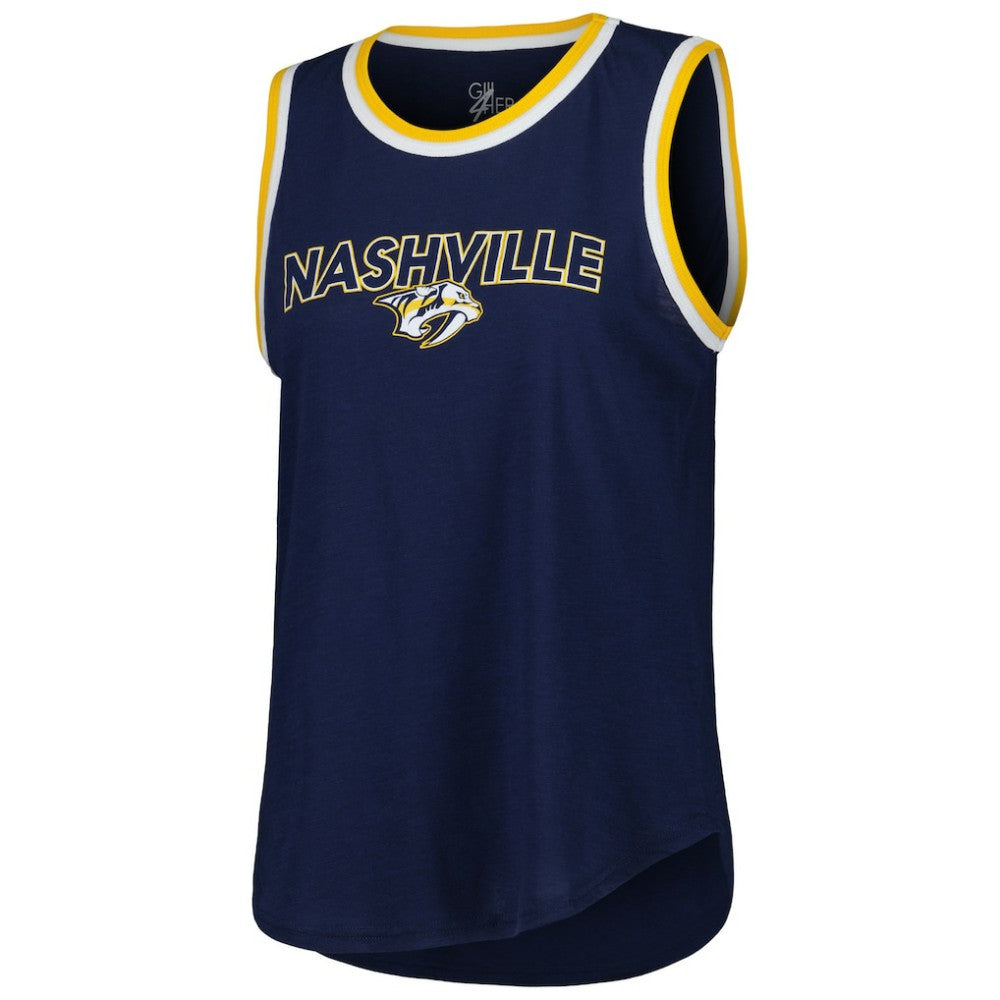Nashville Predators G-III 4Her by Carl Banks Women's Strategy Tank Top - Navy | US 201038271