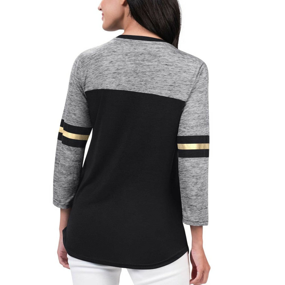 Vegas Golden Knights G-III 4Her by Carl Banks Women's Play The Game 3/4-Sleeve T-Shirt - Black | US 201038274
