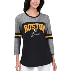 Boston Bruins G-III 4Her by Carl Banks Women's Play The Game 3/4-Sleeve T-Shirt - Black | US 201038275