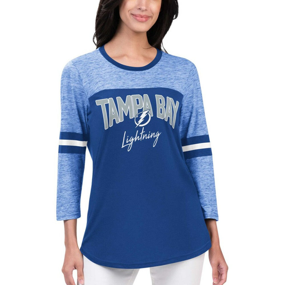 Tampa Bay Lightning G-III 4Her by Carl Banks Women's Play The Game 3/4-Sleeve T-Shirt - Blue | US 201038280