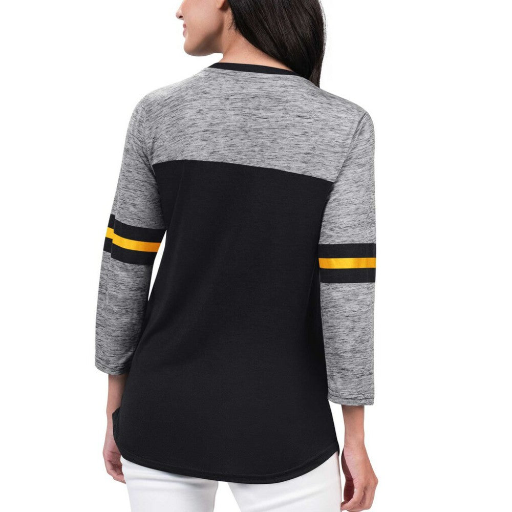 Pittsburgh Penguins G-III 4Her by Carl Banks Women's Play The Game 3/4-Sleeve T-Shirt - Black | US 201038281