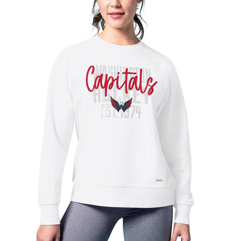 Washington Capitals MSX by Michael Strahan Women's Millie Raglan Pullover Sweatshirt - White | US 201038284