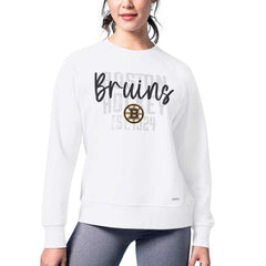 Boston Bruins MSX by Michael Strahan Women's Millie Raglan Pullover Sweatshirt - White | US 201038286
