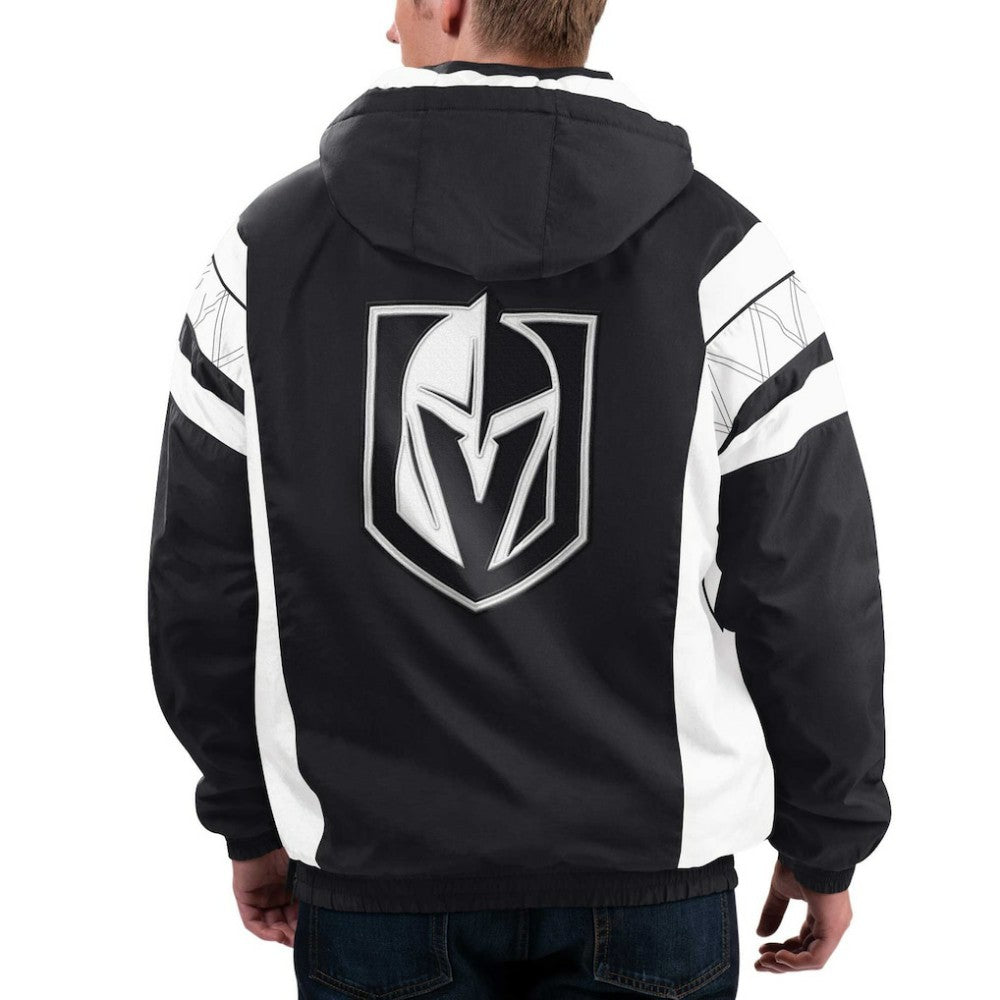Vegas Golden Knights Starter Home Team Half-Zip Hoodie Jacket - Black | US 201038649