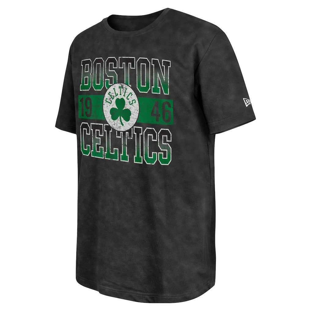 Boston Celtics Enzyme Washed Oversized T-Shirt Black - New Era