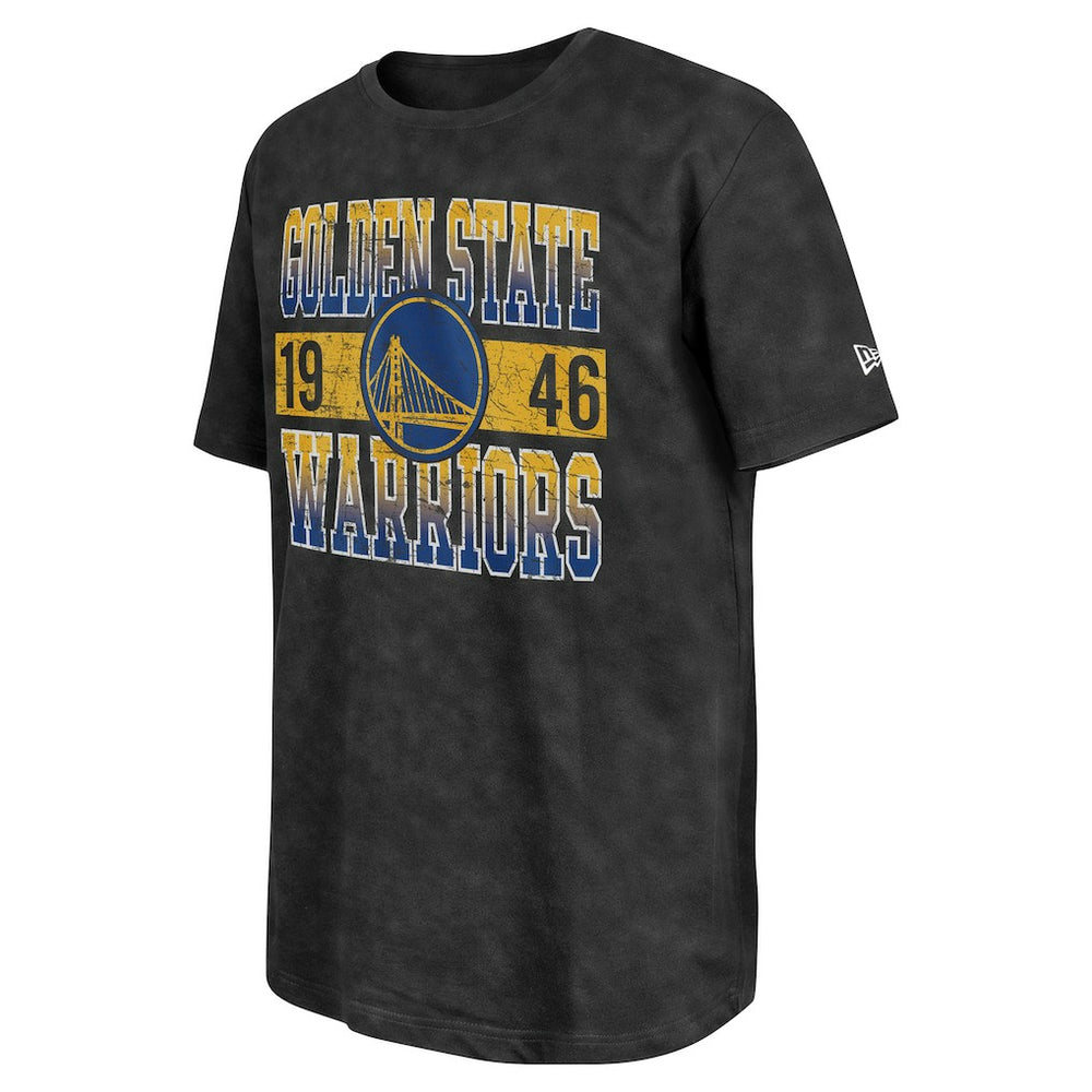 Golden State Warriors Enzyme Washed Oversized T-Shirt Black - New Era outlet