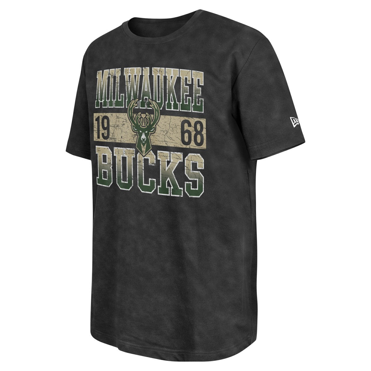 Milwaukee Bucks Enzyme Washed Oversized T-Shirt Black - New Era outlet