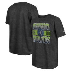 Minnesota Timberwolves Enzyme Washed Oversized T-Shirt Black - New Era
