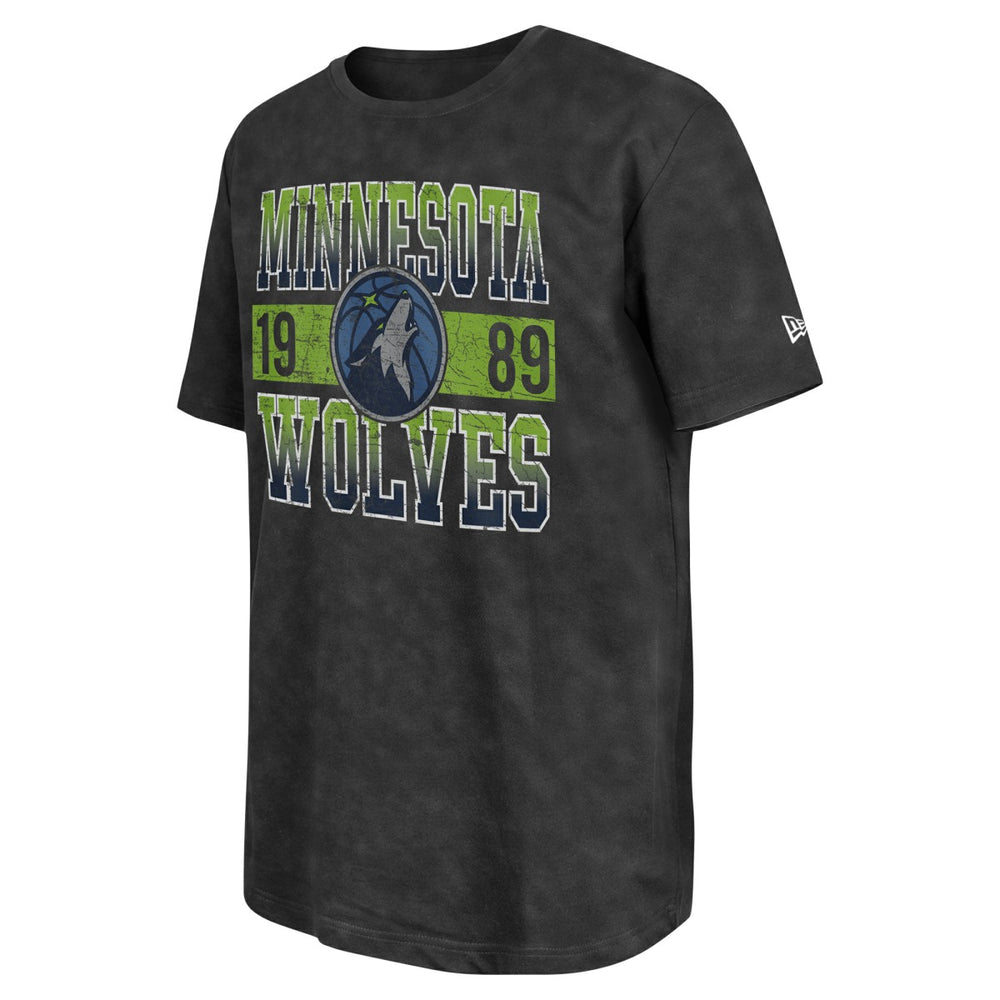 Minnesota Timberwolves Enzyme Washed Oversized T-Shirt Black - New Era