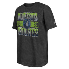 Minnesota Timberwolves Enzyme Washed Oversized T-Shirt Black - New Era