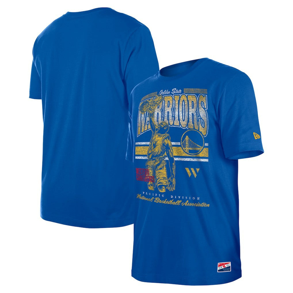 Golden State Warriors Enzyme Wash Oversized T-Shirt Royal - New Era