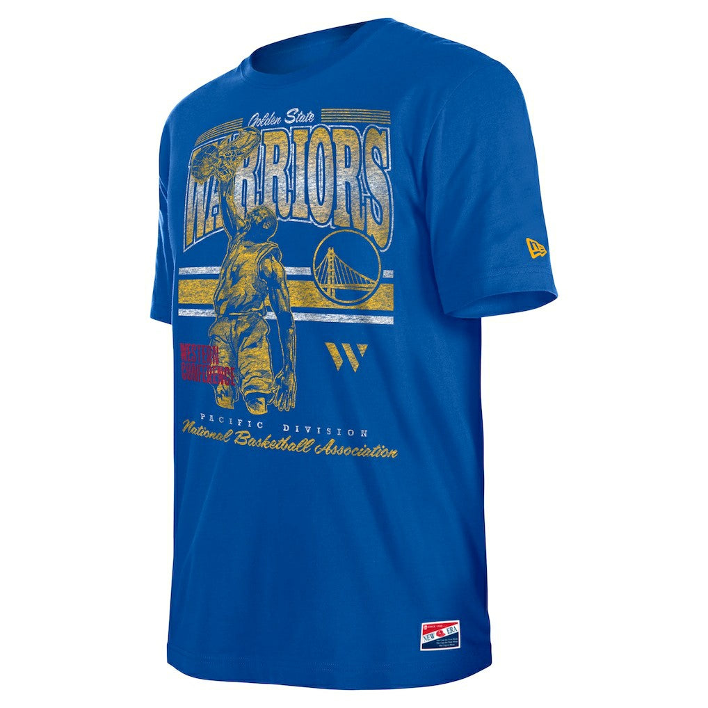 Golden State Warriors Enzyme Wash Oversized T-Shirt Royal - New Era