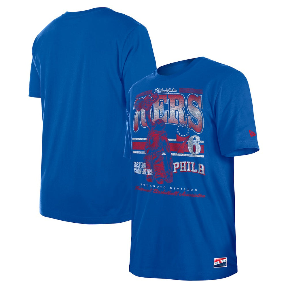 Philadelphia 76ers Enzyme Wash Oversized T-Shirt Royal - New Era
