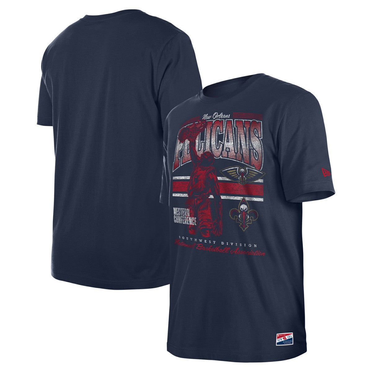 New Orleans Pelicans Enzyme Wash Oversized T-Shirt Navy - New Era