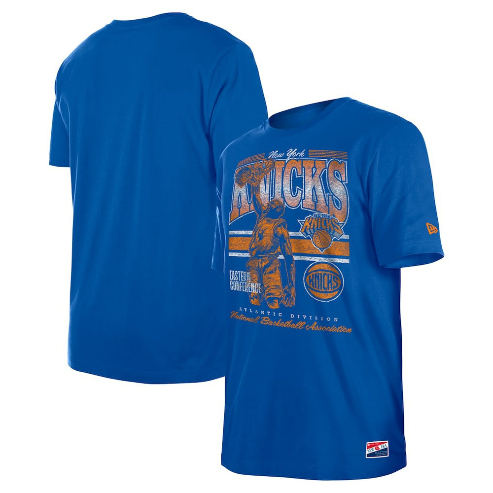 New York Knicks Enzyme Wash Oversized T-Shirt Blue - New Era