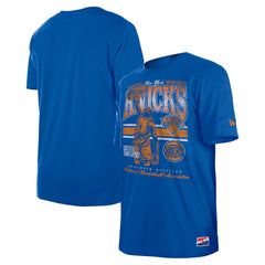 New York Knicks Enzyme Wash Oversized T-Shirt Blue - New Era