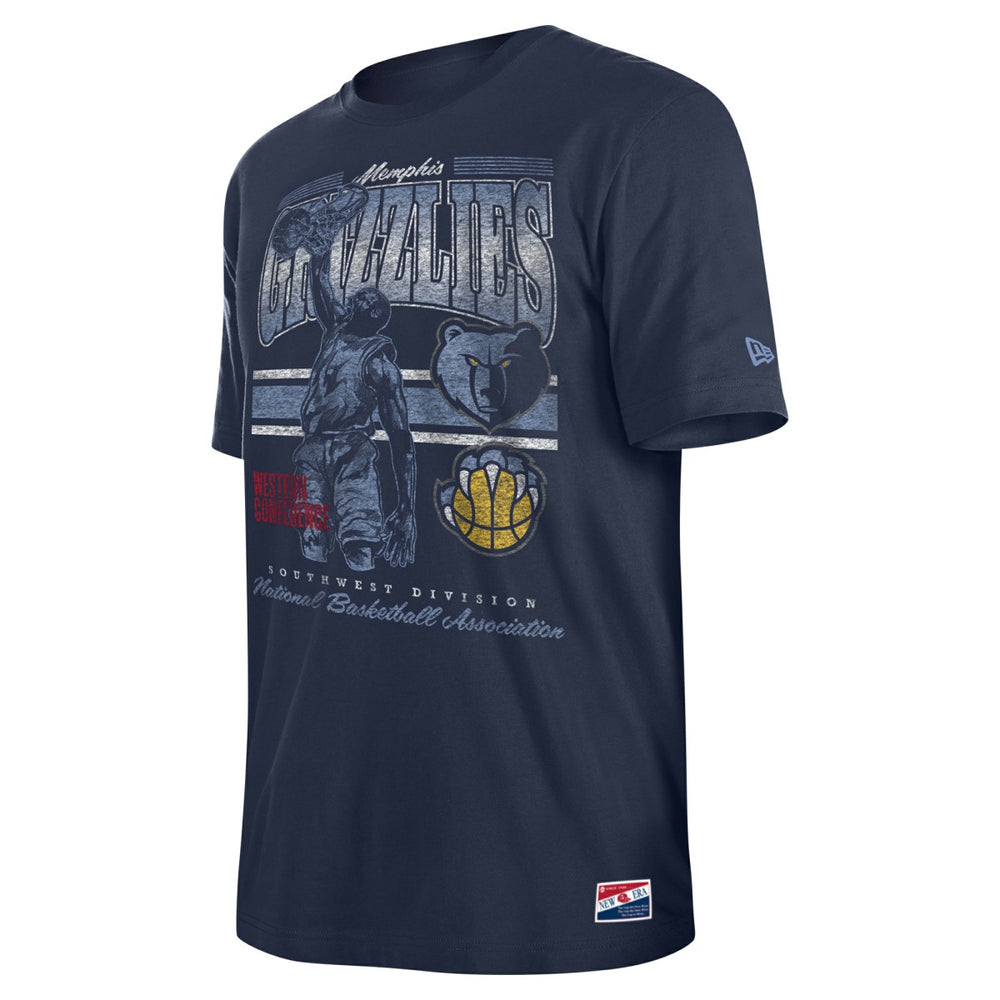Memphis Grizzlies Enzyme Wash Oversized T-Shirt Navy - New Era