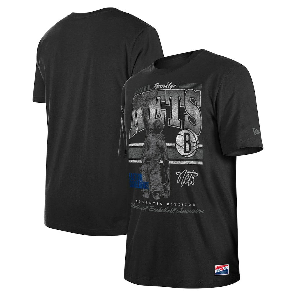 Brooklyn Nets Enzyme Wash Oversized T-Shirt Black - New Era