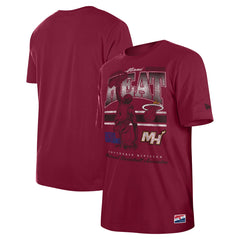 Miami Heat Enzyme Wash Oversized T-Shirt Red - New Era